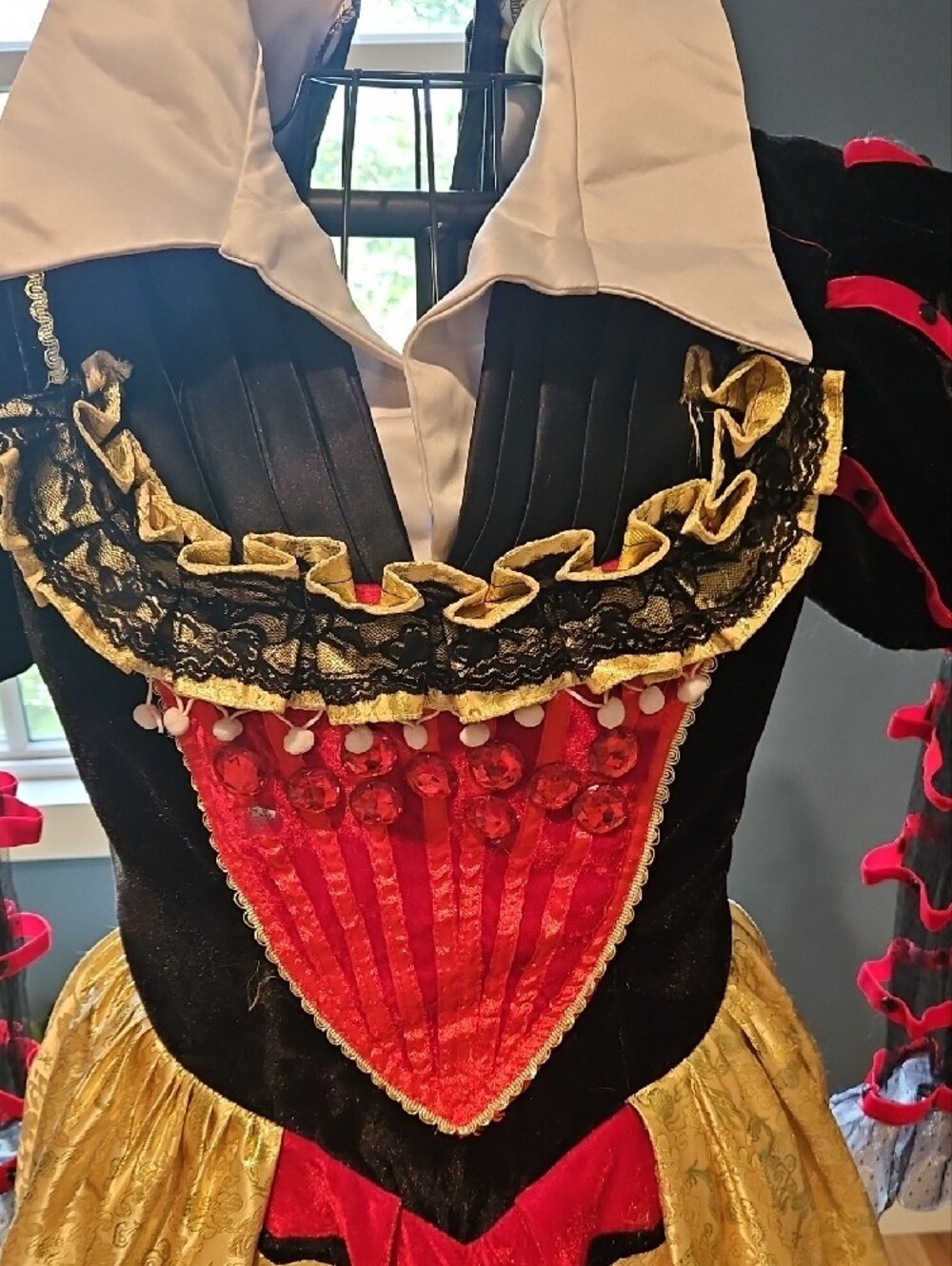 Queen of Hearts Adult Costume Dress - Picture 3 of 7